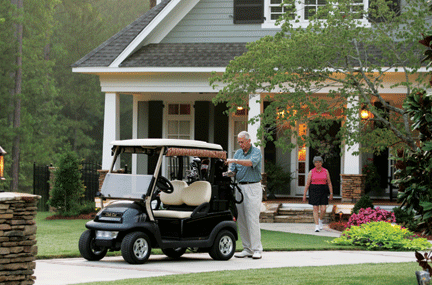 The Club Car Precedent golf car makes great neighborhood transportation, but don't upgrade the speed to more than 19 mph.