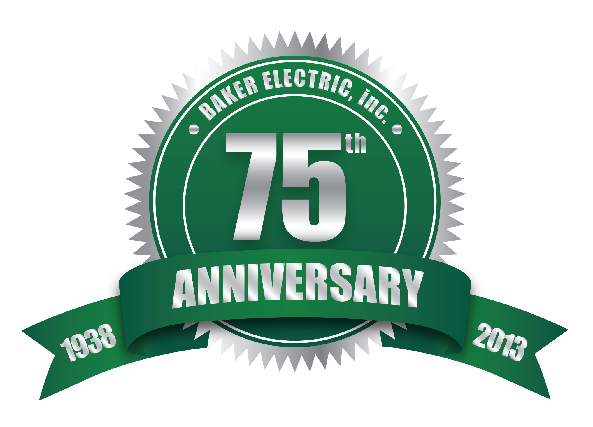 Baker Electric, Inc. celebrates 75 years of business in 2013.