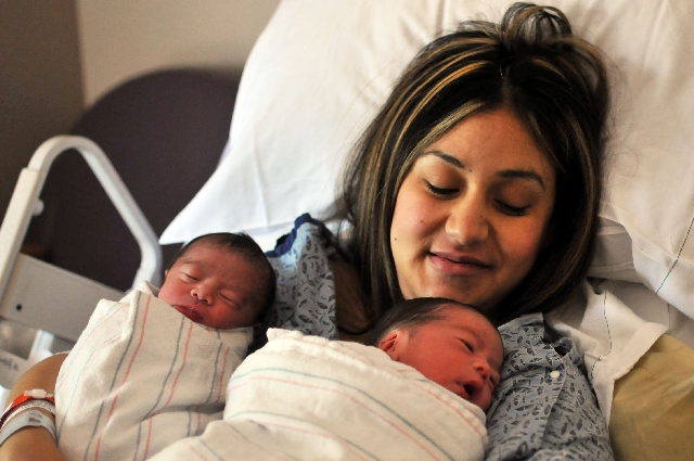 Ana Nicolas with Her Twins Hope and Maxwell