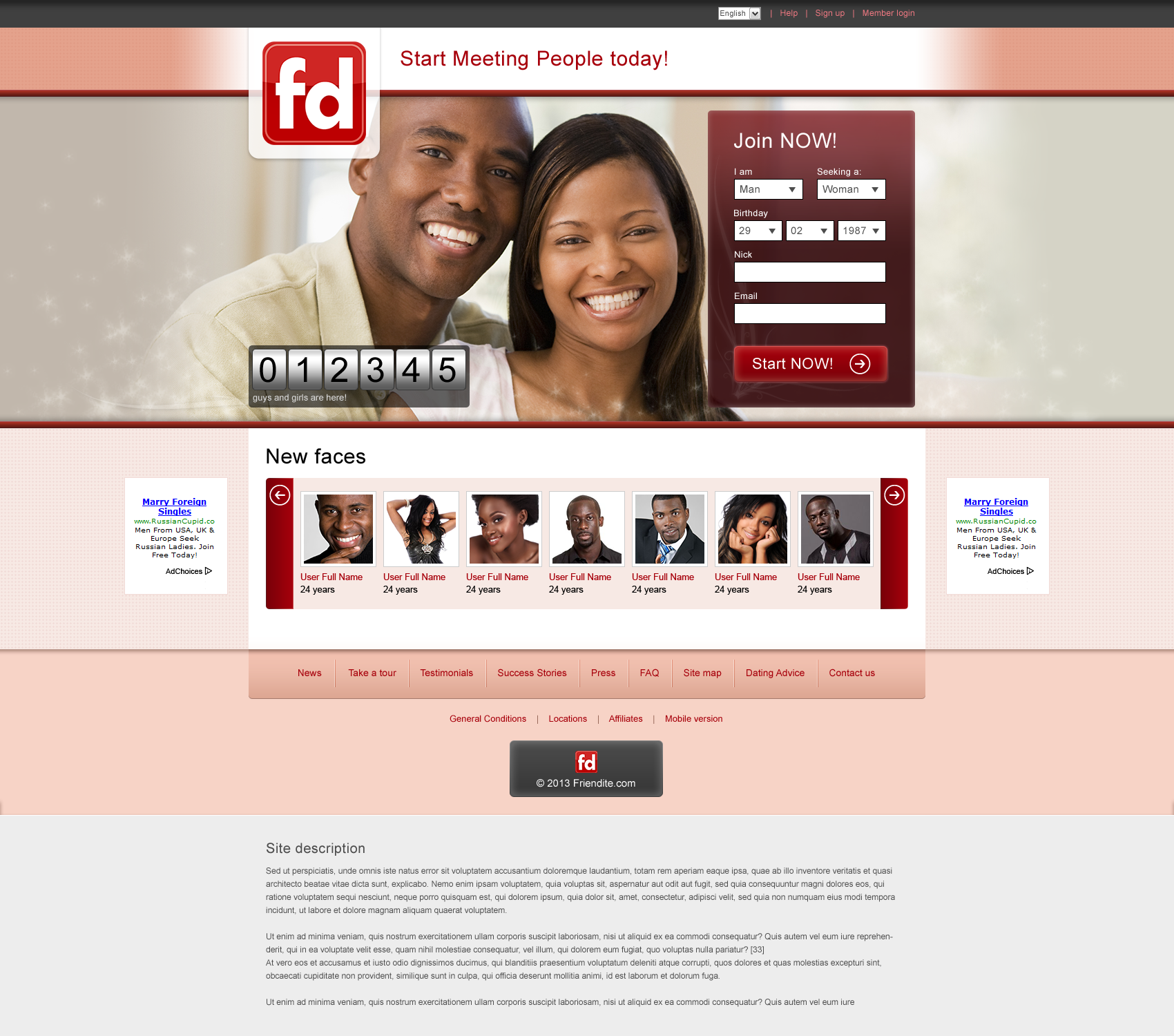 Friendite Dating Website