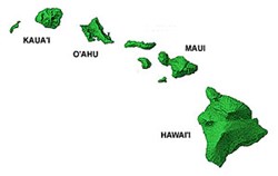 Map of the Hawaiian Islands correct spellings