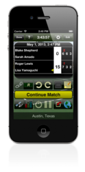Tennis Score Tracker Match Screen