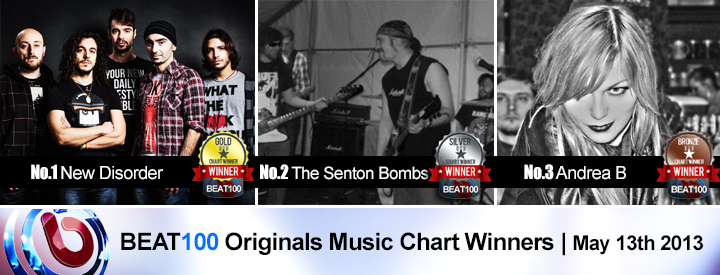 New Disorder, Senton Bombs and Hype! Rock the BEAT100 Original Music Video Chart