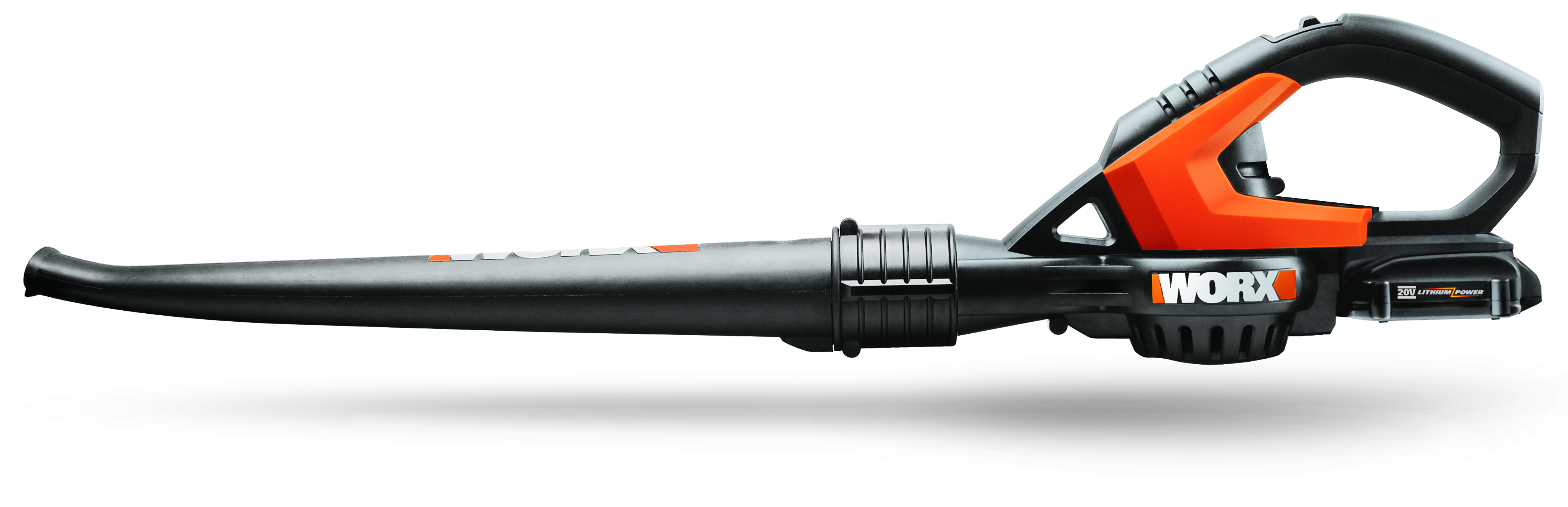 WORX 20V MaxLithium Blower/Sweeper weighs only 3.5 lbs. and develops air speed up to 120 mph.