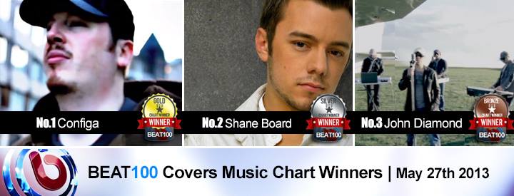 Configa, Shane Board, and John Diamond Top the BEAT100 Originals Music Video Chart