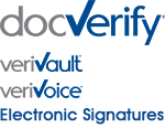 DocVerify, the leader in secure electronic signatures with the VeriVault verification system.