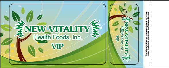 Sign-up today for VIP, New Vitality Health Foods, Inc. new customer rewards program.