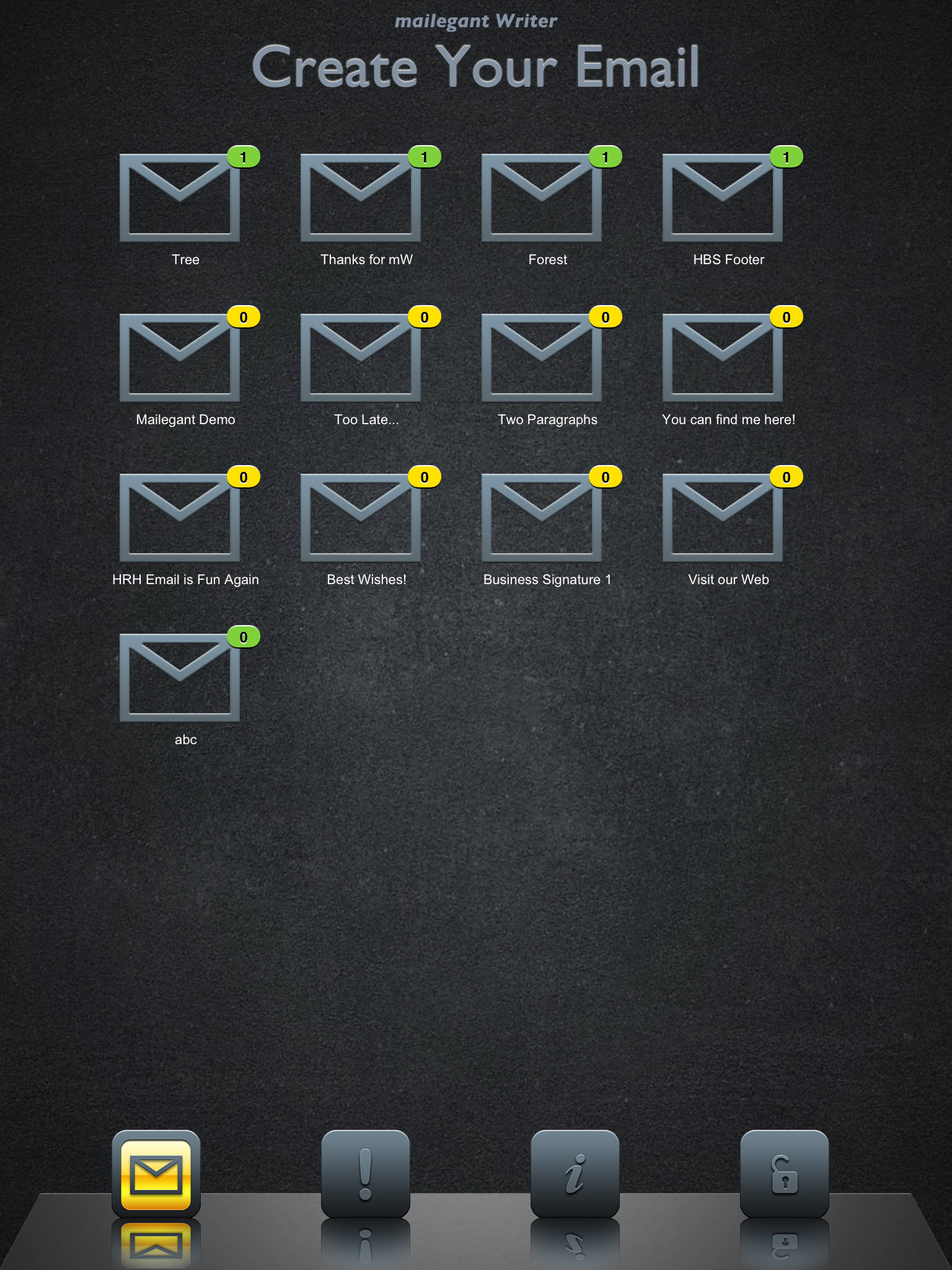 Screenshot: Email Templates