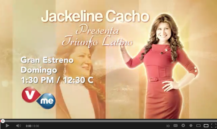 Watch the official and exclusive trailer for Vme TV's "Jackeline Cacho Presenta Triunfo Latino" at https://www.youtube.com/watch?v=5LdzEgfqqqA