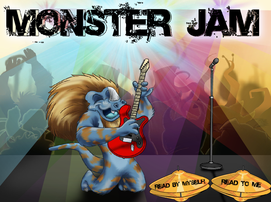Monster Jam rock and roll kids story app