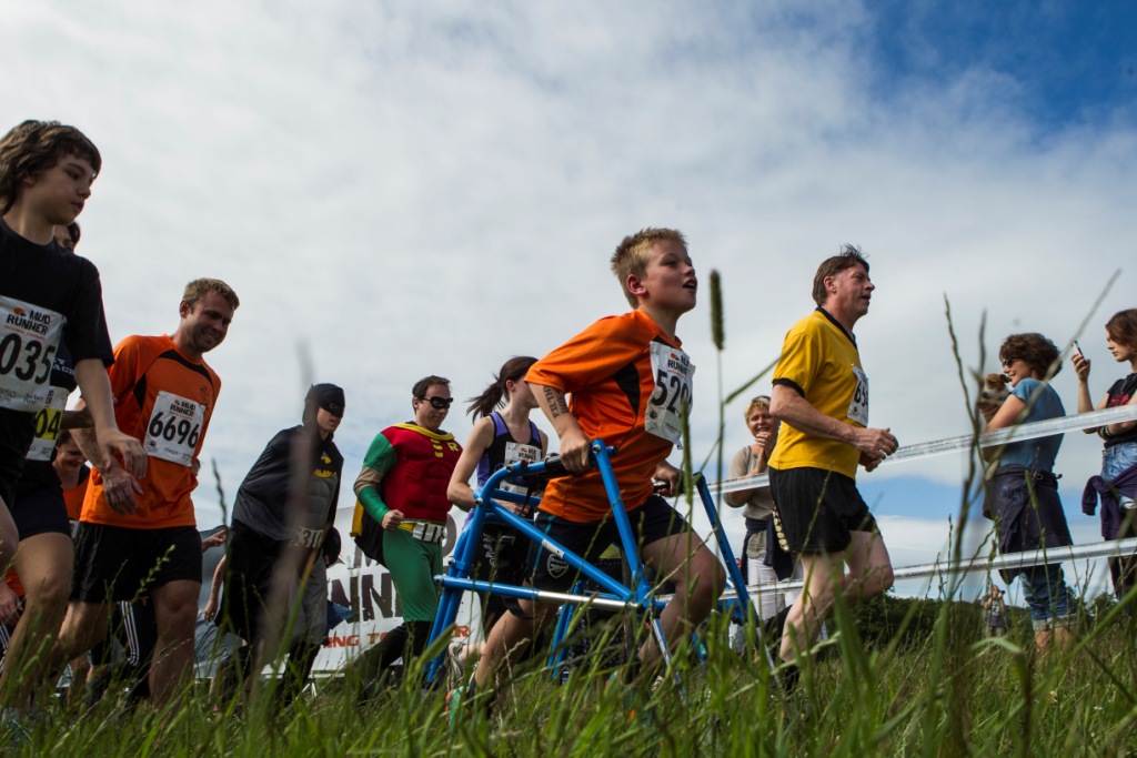 Awesome Lewis Munday, aged 9, completed the tough 5km course with cerebral palsy