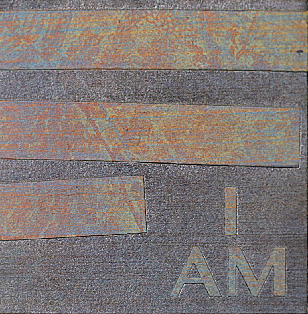 Packard's, I AM:  Embossing + collograph print included in the 33rd Mini Print International of Cadaqués, Spain.