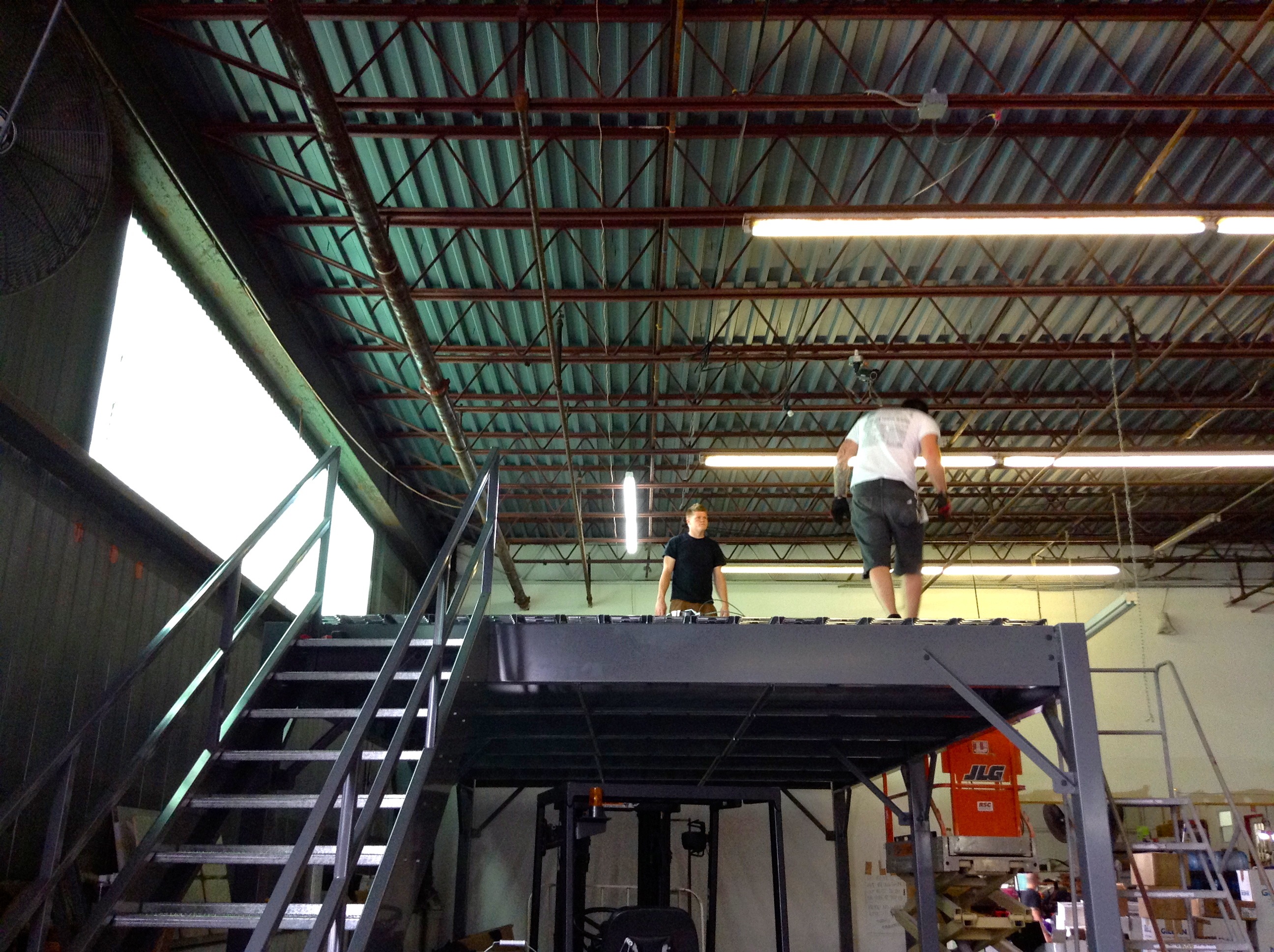 Rush Order Tees Facilities Team Inspects Warehouse Construction