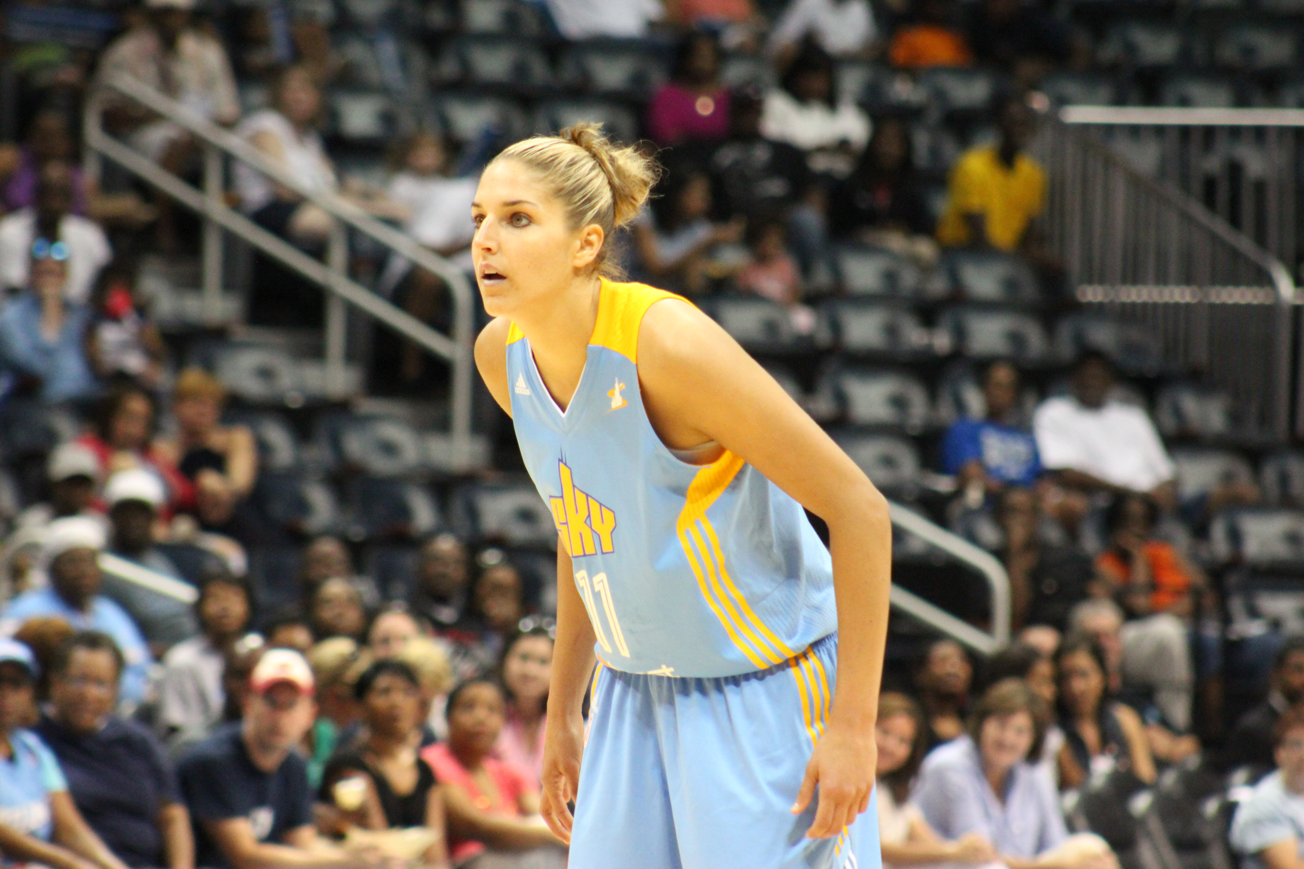 Elena Delle Donne, the Women’s National Basketball Association (WNBA)/Chicago Sky player, who is coming off one of the best rookie debuts in WNBA history.