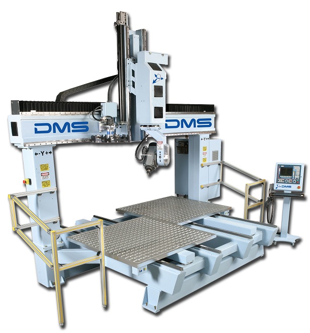 Custom DMS 5 Axis Twin Table CNC Router