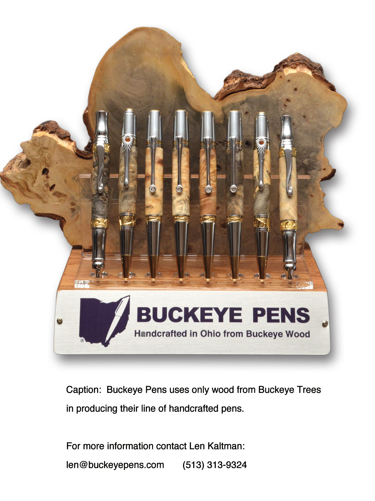 Ohio company uses wood from Buckeye Tree for their pens.