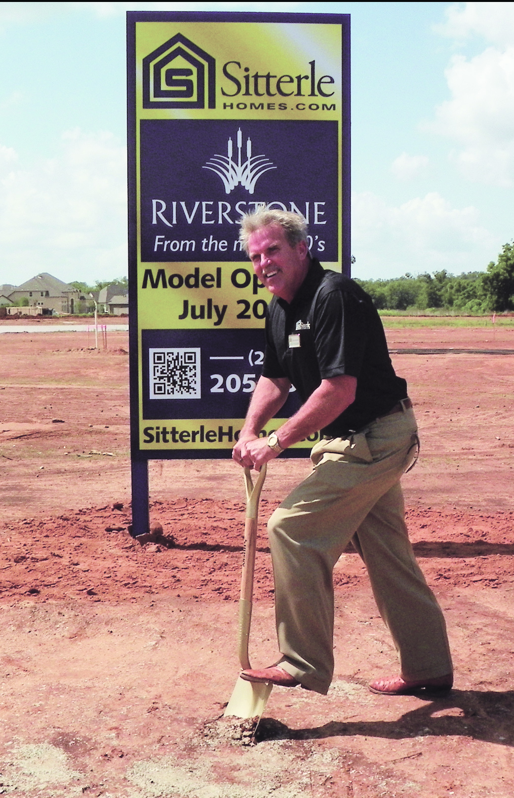 Steve VonHofe, pictured at the groundbreaking event, is leading the expansion of Sitterle Homes into the Houston market.