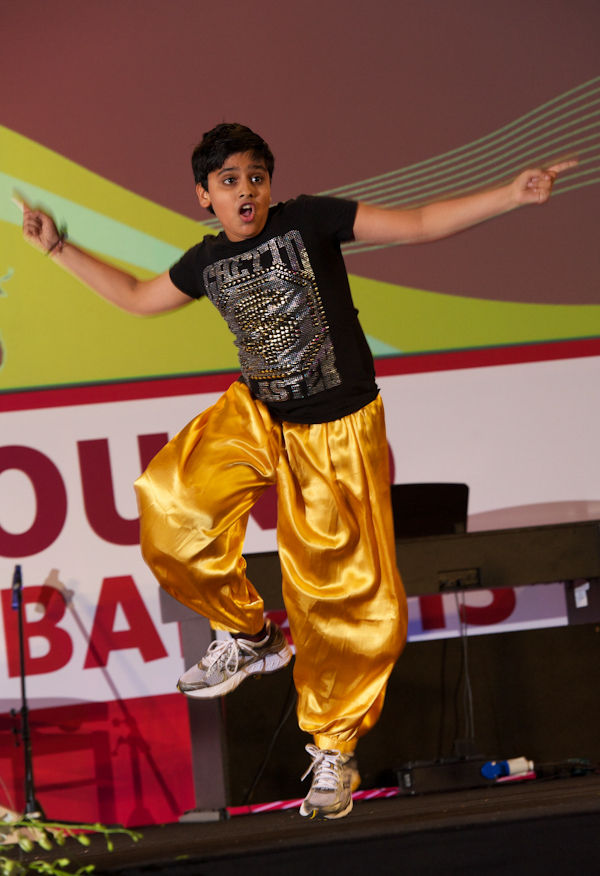 Delegate from India Performs at the Talent Show