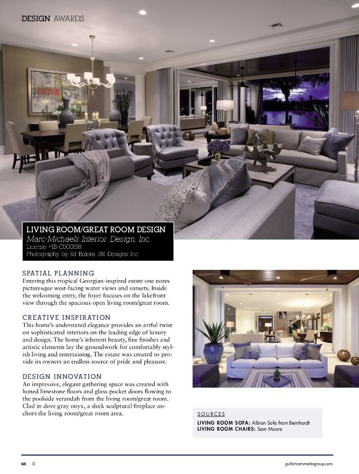 Marc-Michaels Interior Design Living Room / Great Room Design Award
