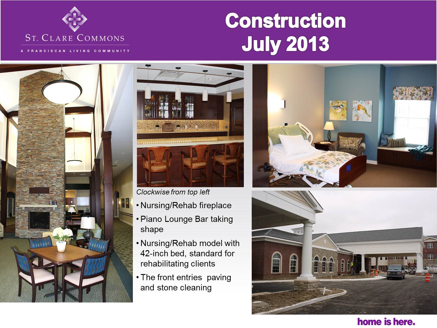 Recent finishes at St. Clare Commons