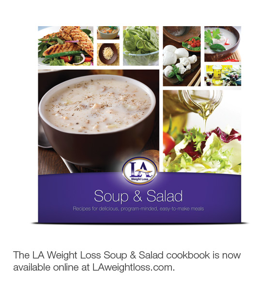 The LA Weight Loss Soup & Salad cookbook is now available online.