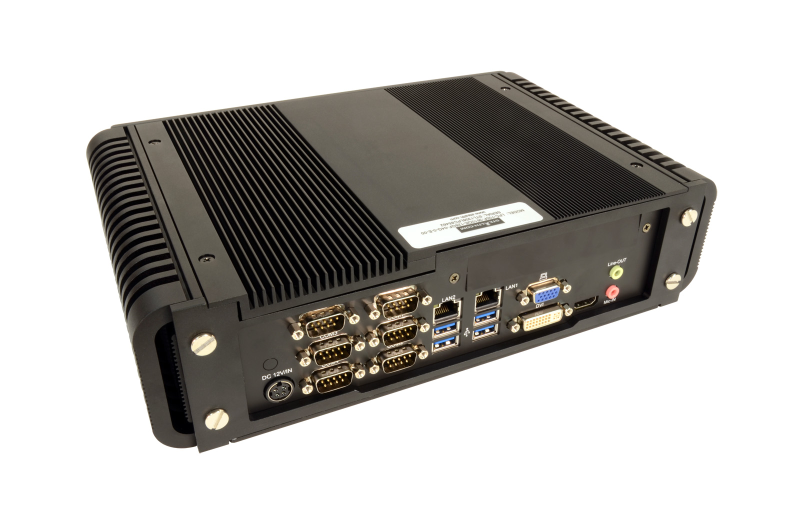 LPC-700F Fanless Mini PC - Rear View