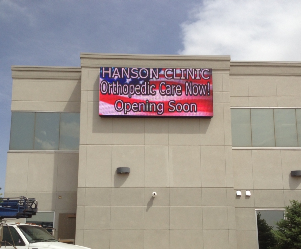 Hanson Clinic Orthopedic Care Now! LED Sign