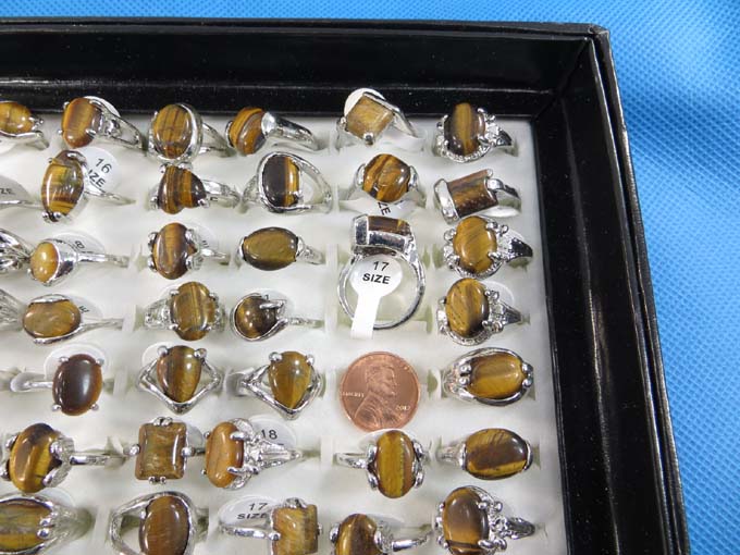 Wholesale Tiger Eye Gemstone Rings