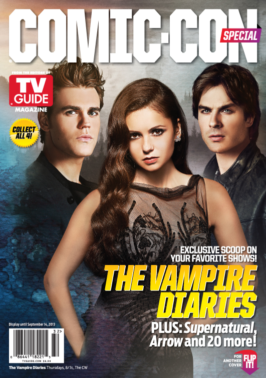 Paul Wesley (left), Nina Dobrev (center) and Ian Somerhalder star in THE VAMPIRE DIARIES. Season 5 premieres Oct 10, airing Thu 8/7c on The CW