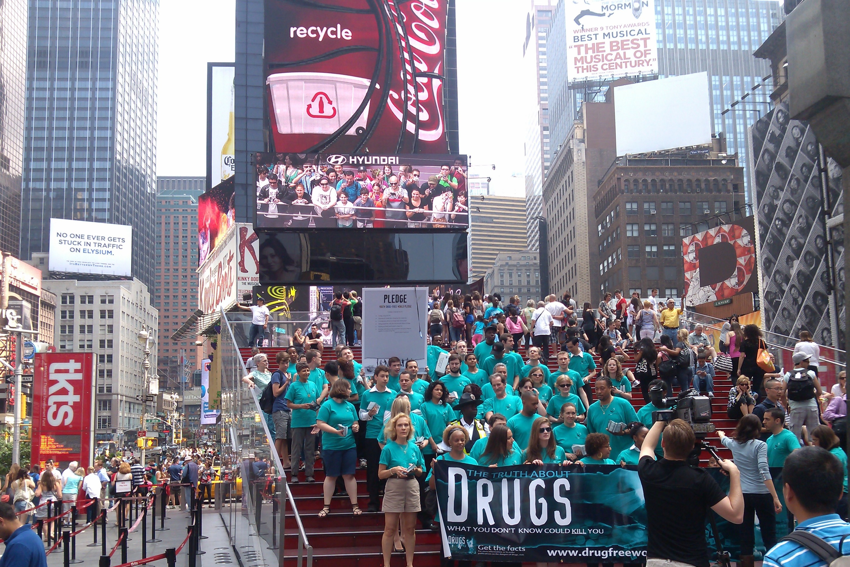 Drug-Free Day on Times Square, New York