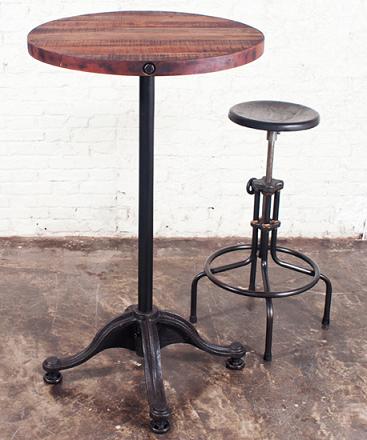 Nuevo Living HGDA222 - v41 bar table round in reclaimed wood, wood | metal