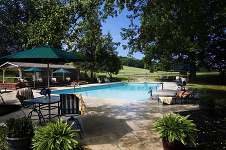 Enjoy all of the amenities of the outdoor Day Spa at Blueberry Hill Estate