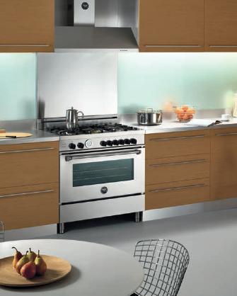 Bertazzoni A365GGVXE 36" Pro-Style Gas Range with 5 Sealed Burners, 3.6 cu. ft. European Convection Oven, Manual Clean and 4" Backguard Included: Natural Gas