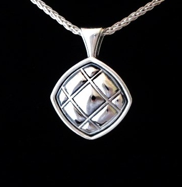 Quilted Sterling Pendant by Wayne Josephson