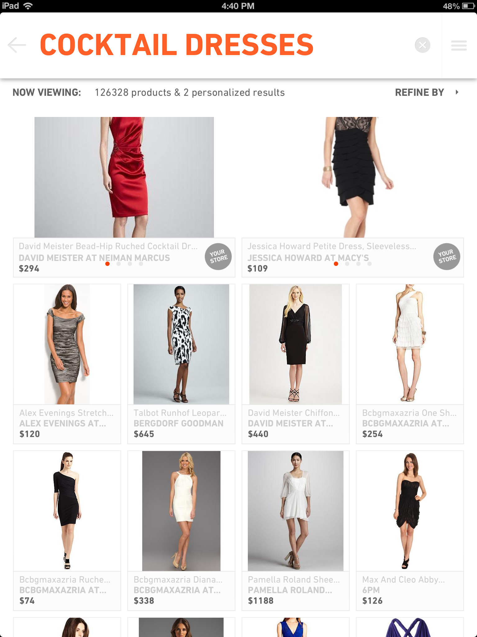 cocktail dress search