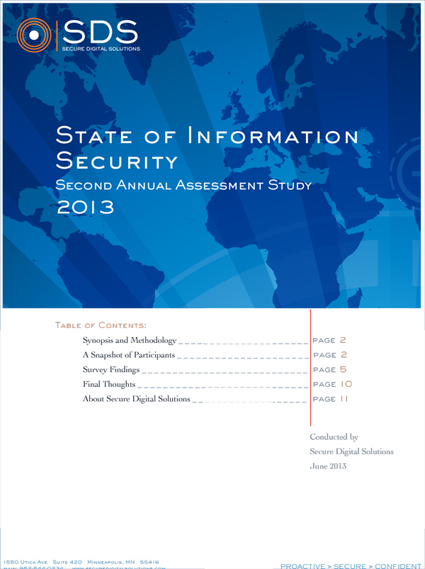 2013 SDS State of Information Security Second Annual Study