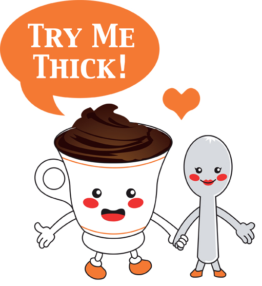 Dolce Vite Chocolatto Thick Dark Italian No GMO Hot Sipping Chocolate NYC Cartoon