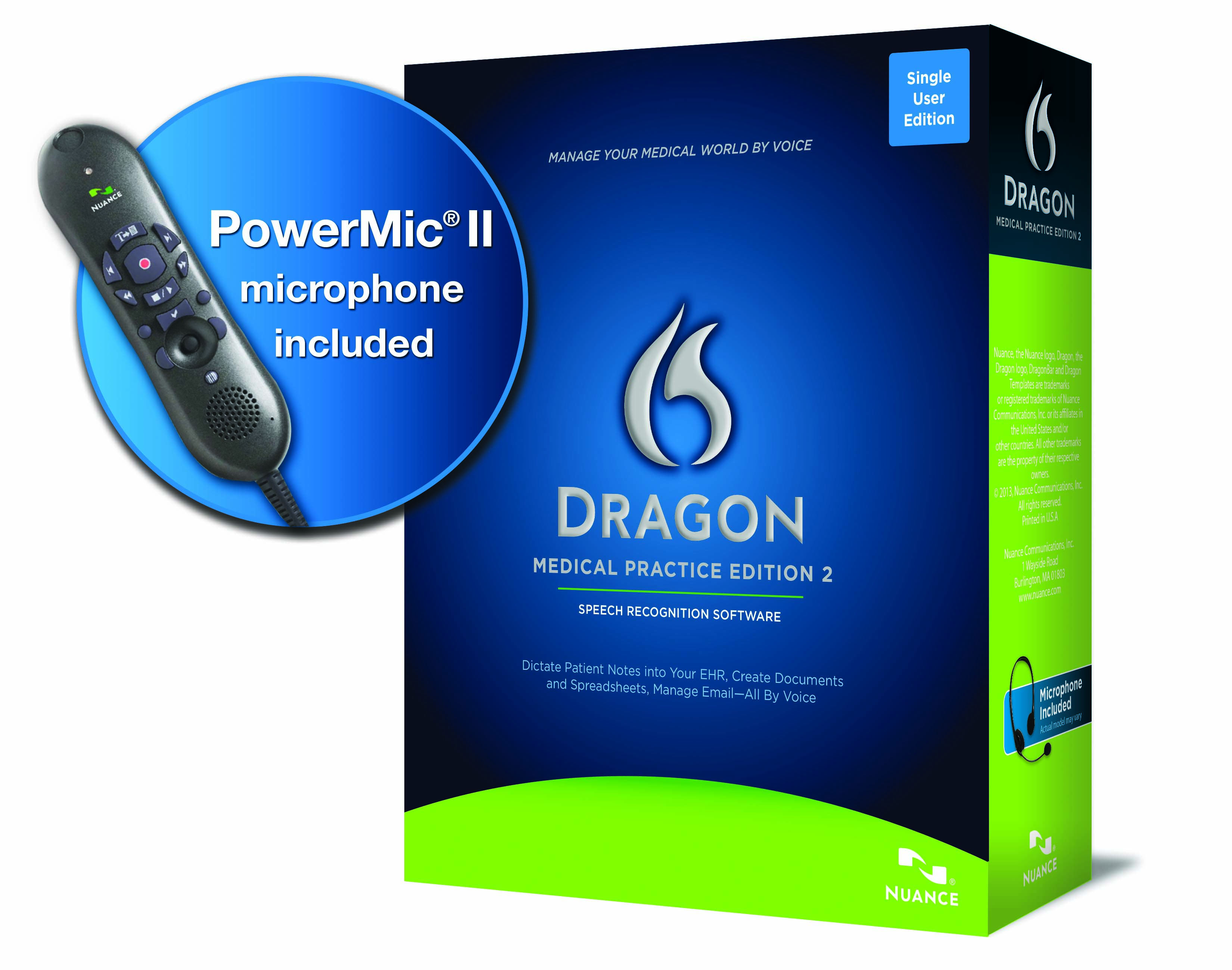 Dragon Medical Practice Edition 2 with PowerMic II