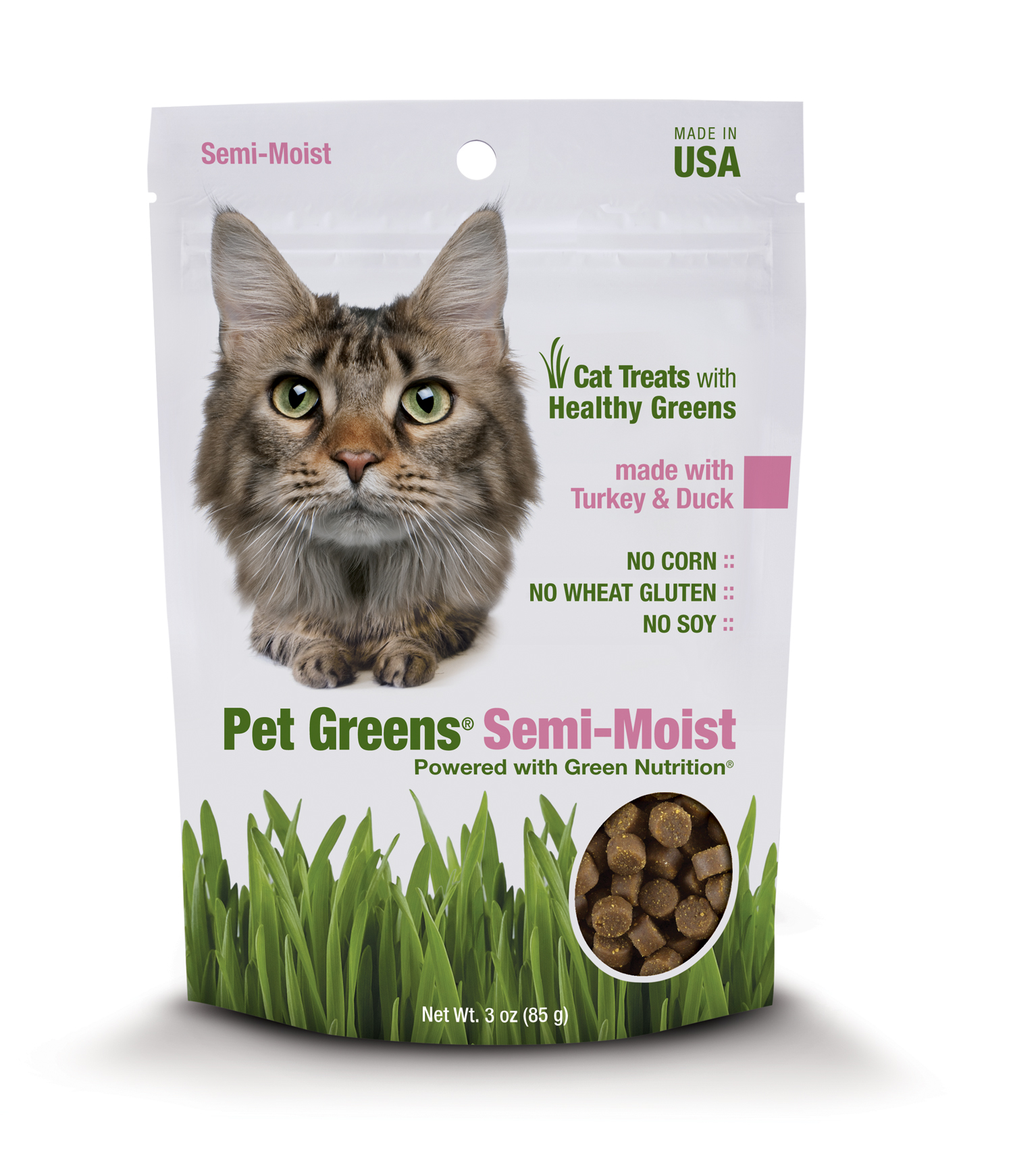 Pet Greens Semi-Moist Cat Treats - Turkey & Duck