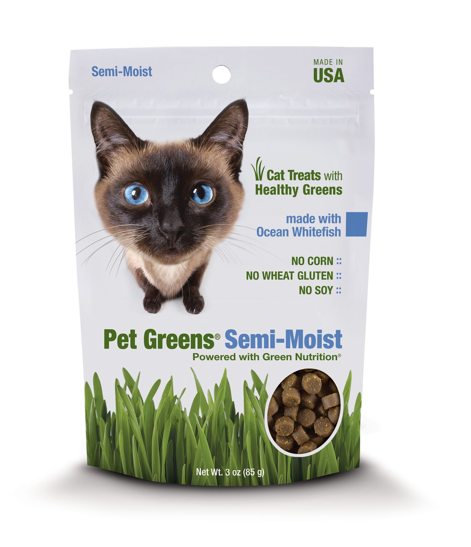 Pet Greens Semi-Moist Cat Treats - Ocean Whitefish