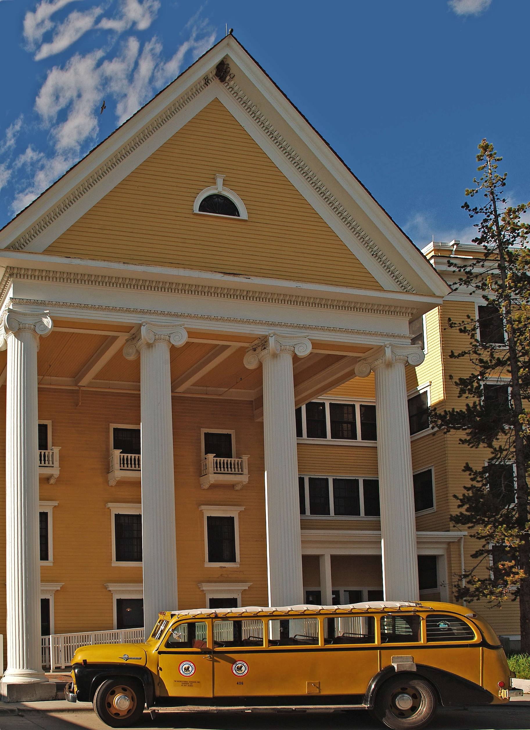 Several Historic Yellow Bus and motorcoach tours offer departures from Lake Yellowstone Hotel throughout the summer season.