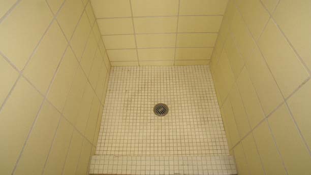 The tile showers at the University of Wyoming were impossible to clean