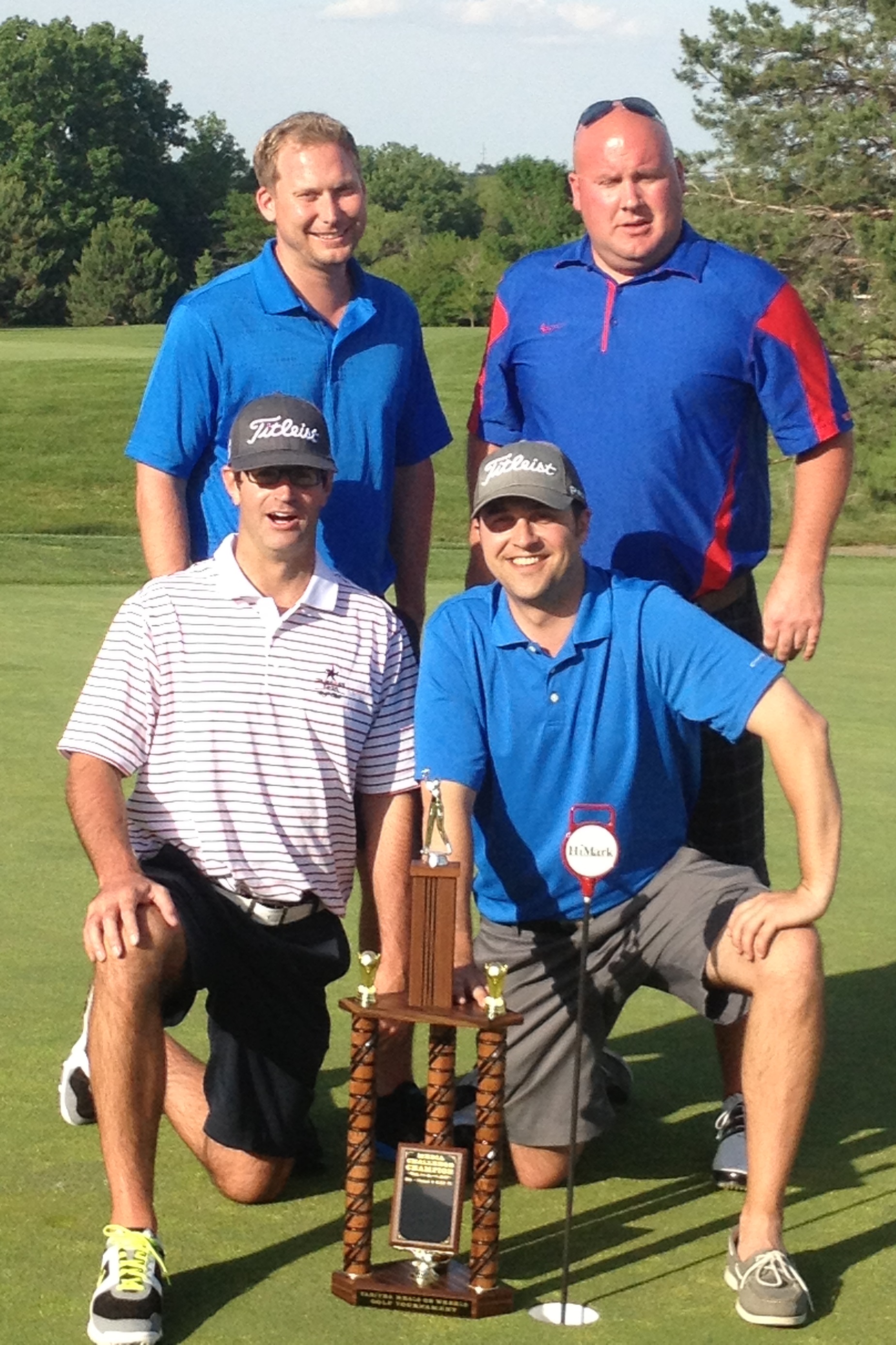 KLKN-TV took home the media challenge trophy thanks to the precision swings of (clockwise from back left) Tyler Swanson, Tyler Maas, Brett Edwards and B.J. Nannen