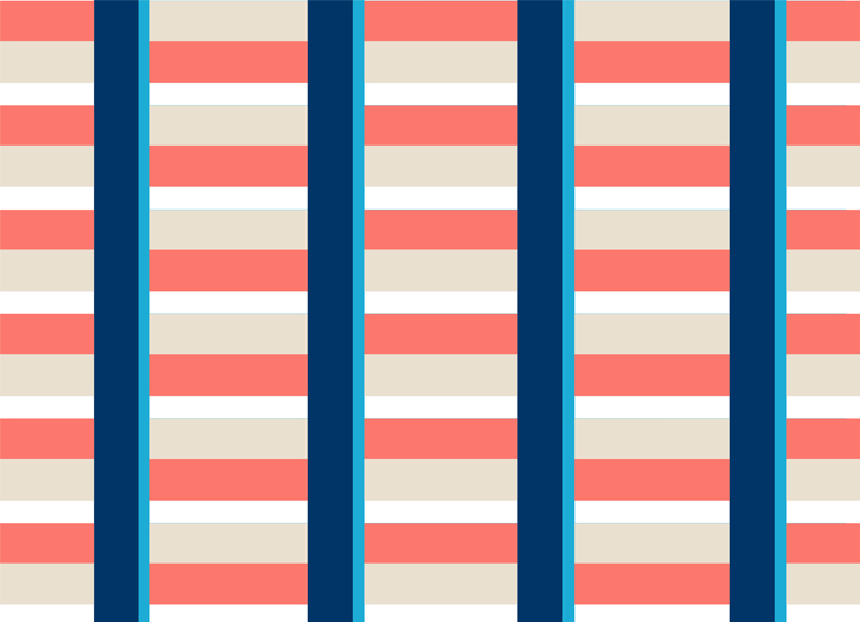 Hamptons Stripe Wallpaper (detail)