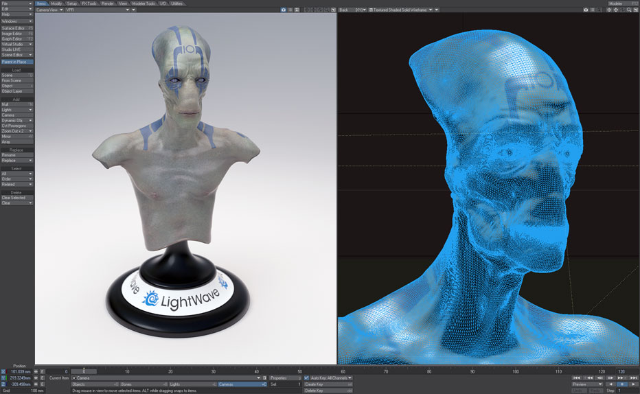 Iimport and export options to support the popular STL and PLY file formats for 3D printing of LightWave 11.6 3D models.