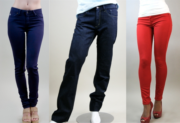 Premium denim jeans for men and women are offered as perks.