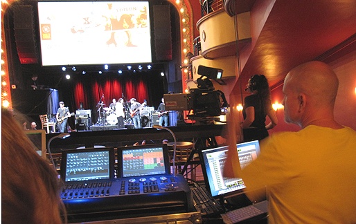 Yahara's Technical staff preparing streaming the concert on the Internet and mobile networks