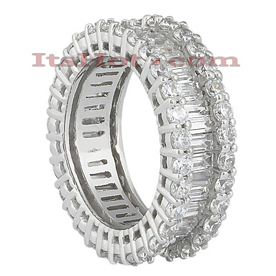 Platinum Diamond Eternity Band 5.72ct