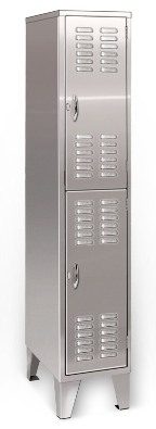 Silver Bullet Double Tier Stainless Steel Locker