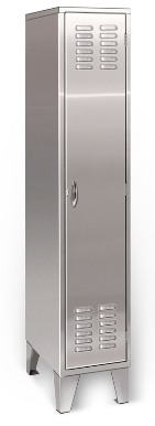 Silver Bullet Single Tier Stainless Steel Locker